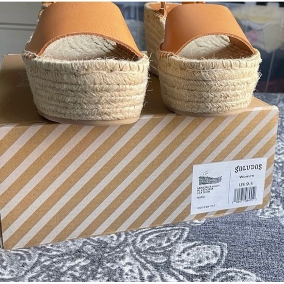 Soludos Minorca High Platform Sandal in Nude Size US 9.5 - Picture 13 of 13